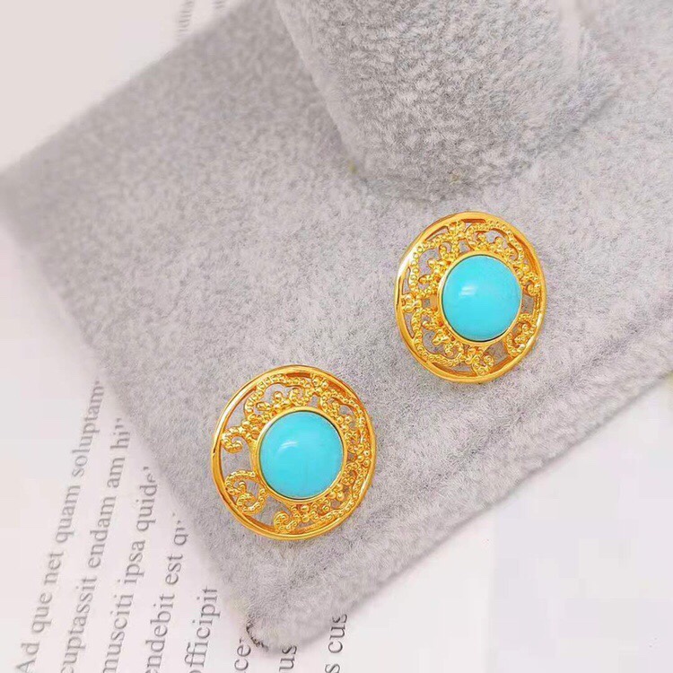 Turquoise stud earrings