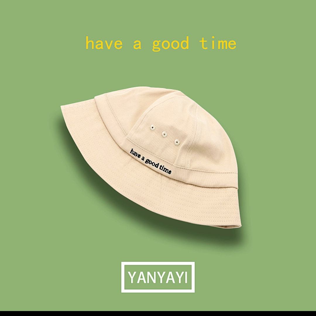 Japanese bucket hat plain face cute basin hat tide Korean version of all hats female face cover fisherman hat spring and summer show face small 054