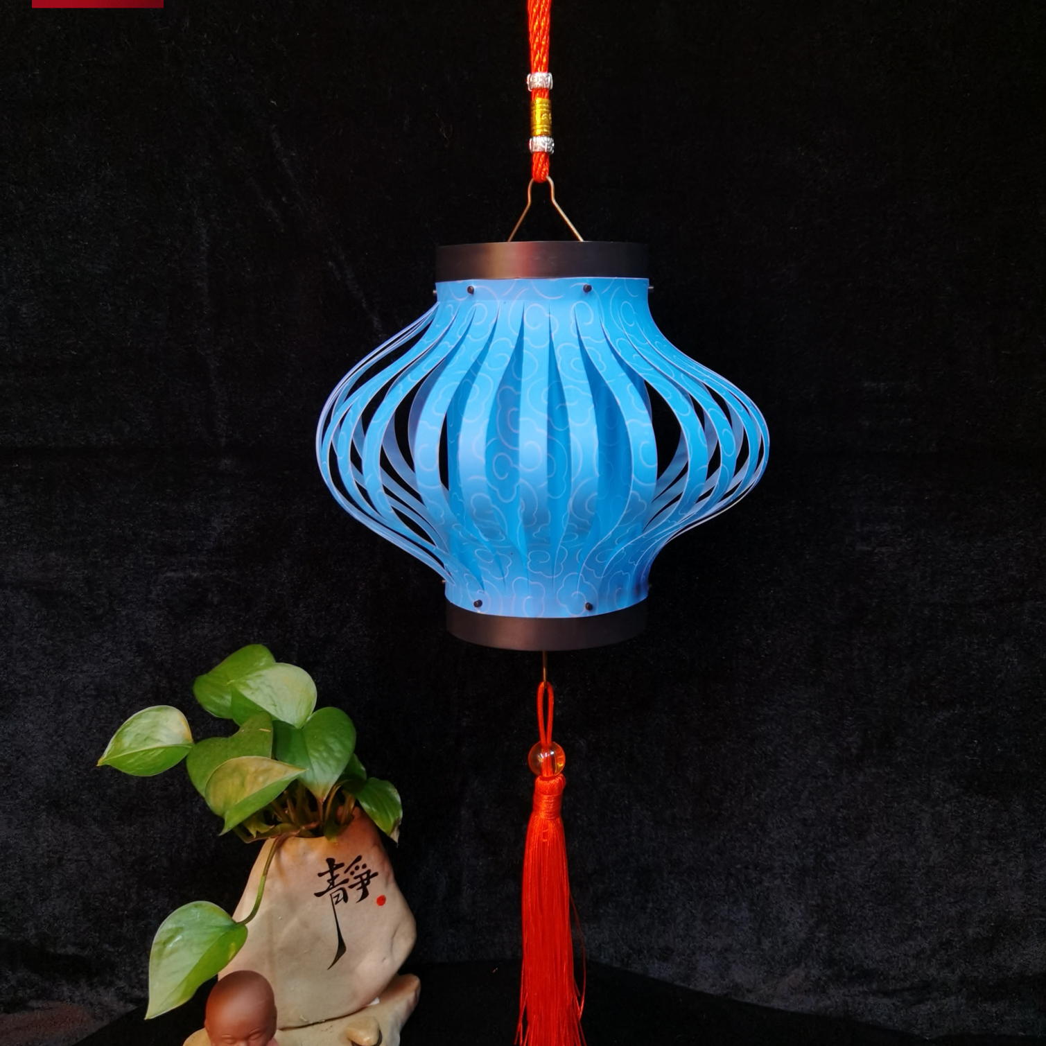 Handmade DIY lantern paintings, creative PVC material colored seven-color lanterns, portable battery lights for Spring Festival and Lantern Festival, music night lights full figure
