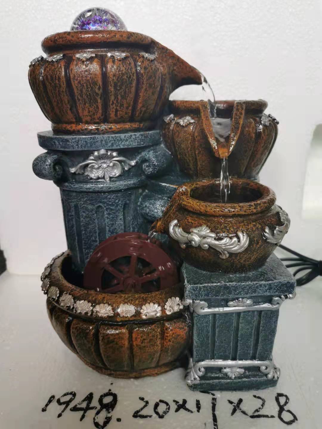 树脂流水盆景/盆景假山鱼缸/流水雾化幕帘细节图