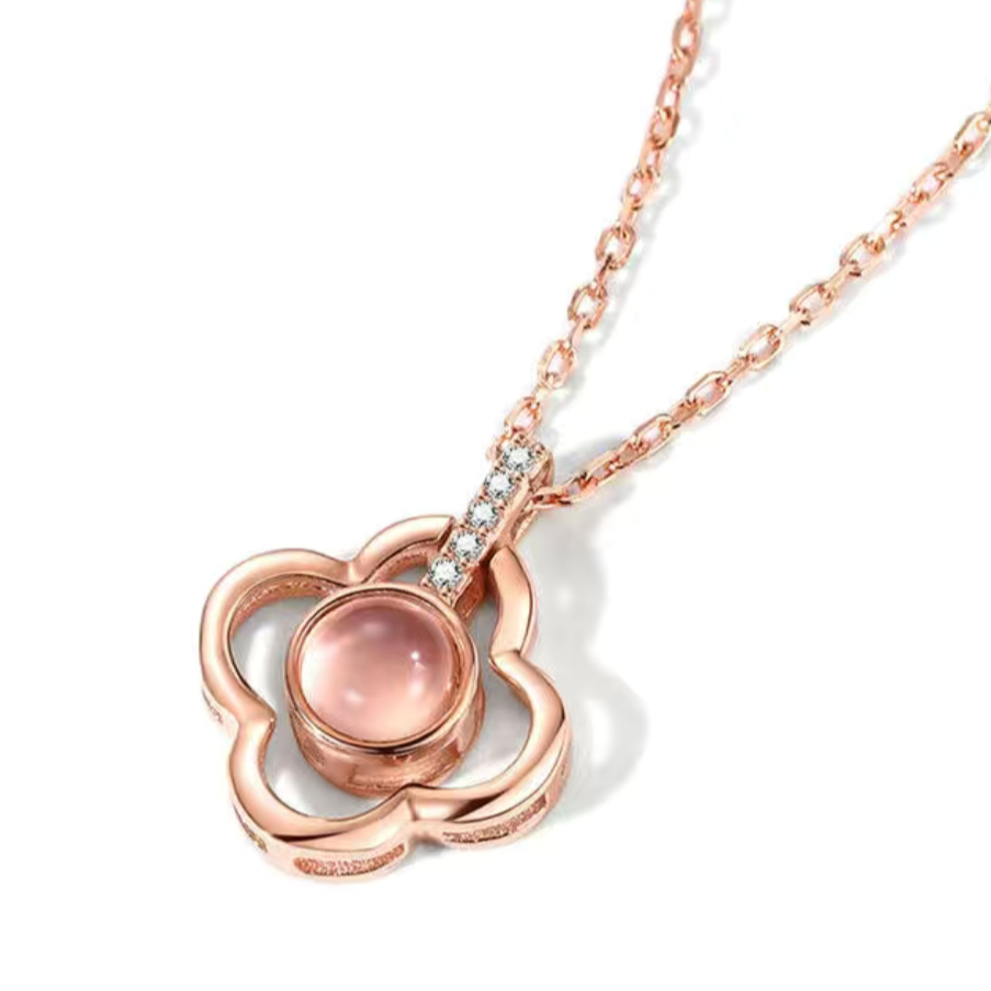 004 Women's necklace, simple style collarbone neck chain, French light luxury niche new product, exquisite pendant