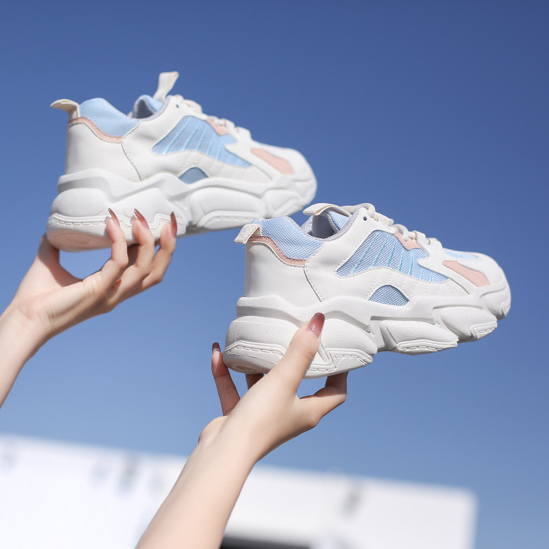 ins潮网面透气老爹鞋女2021夏季新款韩版厚底休闲运动网鞋女168-86