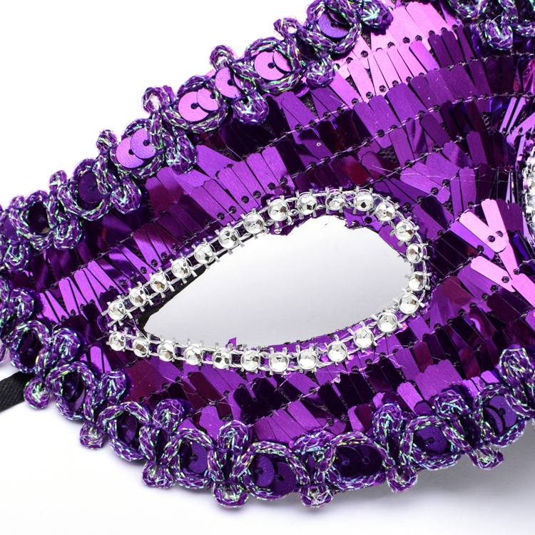 万圣节化妆舞会表演面具威尼斯彩绘羽毛半脸蕾丝美女公主珍珠面具