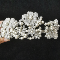 Headband Korea imported thin headband crystal diamond inlaid with natural freshwater pearls