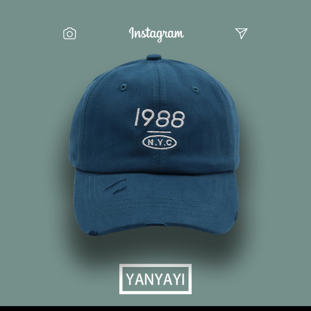 in Japan retro 1988nyc baseball hat women fashion all summer sun sunscreen cap male new 50