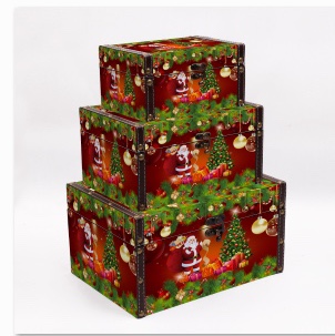 Christmas gift box set, wooden small box, jewelry, lipstick, desktop storage box with lock, jewelry box