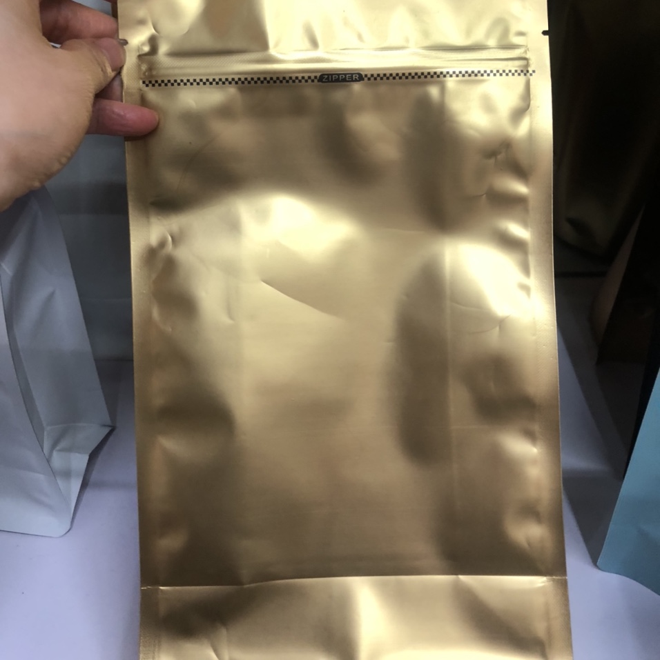 Coffee bag color aluminum foil bag octagonal seal square zipper bag food bag small gold full figure