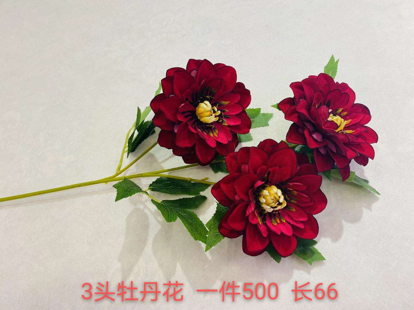 3头牡丹花细节图