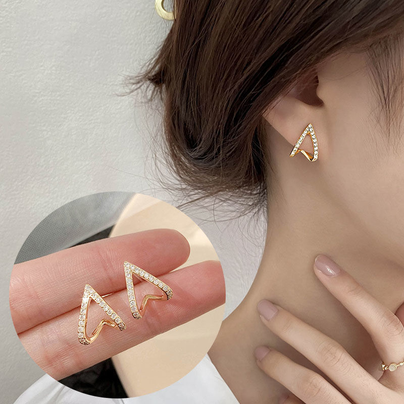 C-1 brilliant star shining, gentle and versatile, daily high-end, light luxury, mini and small zircon ear studs detail image 1