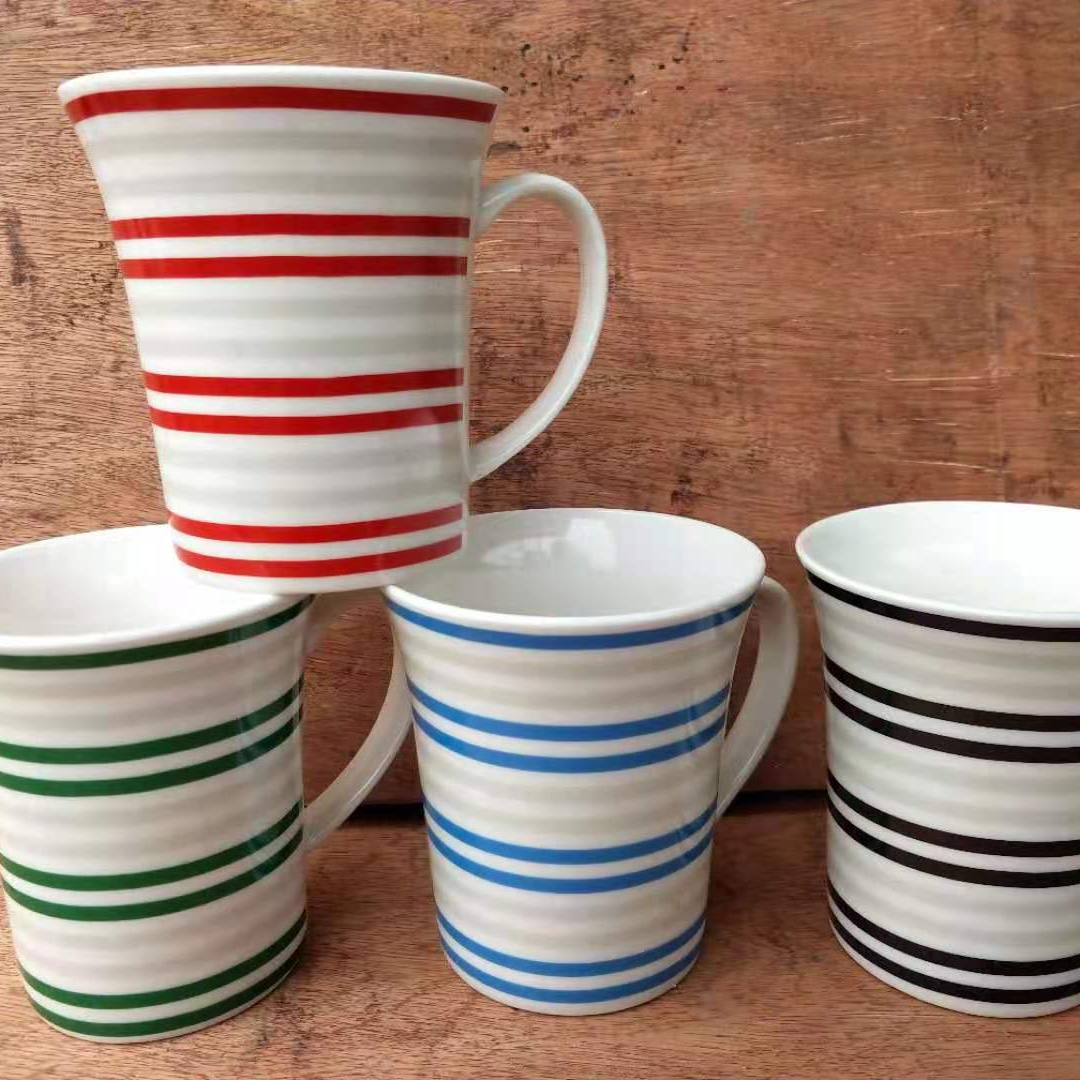 Line Horn Cup Simple Water Cup Simple Coffee Cup Water Cup Ceramic Cup 98768