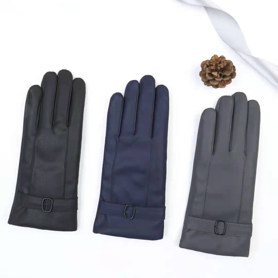 Add fleece warm gloves for men and women autumn and winter skin feeling thickened cold, wind and waterproof touch screen Rider riding driving AB touch screen
