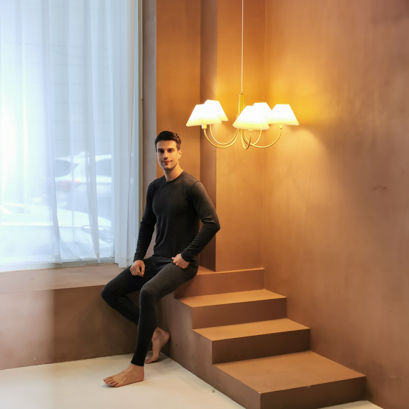 Autumn East Hot Cassie Cashmere Protein Long Johns Functional Thermal Underwear Set