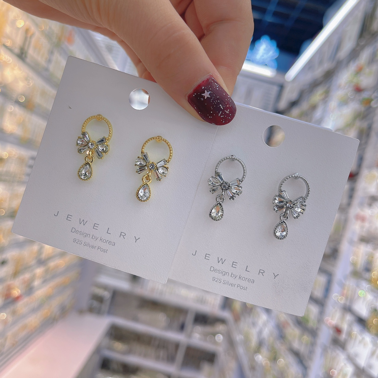 Spring and summer new bow earrings 2021 new style stud female temperament with network red earrings personality earrings thumbnail