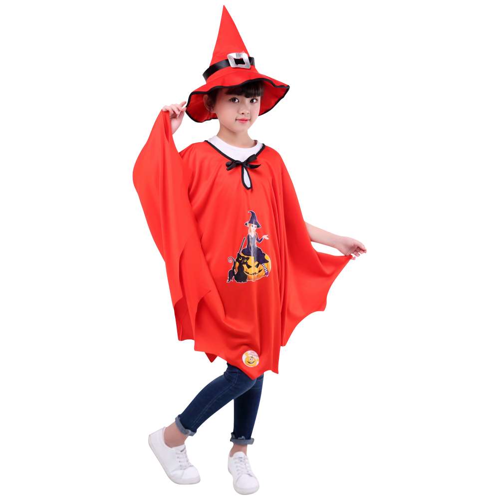 万圣节儿童服装男童女童披风斗篷cosplay巫婆化妆舞会女巫演出服28产品图