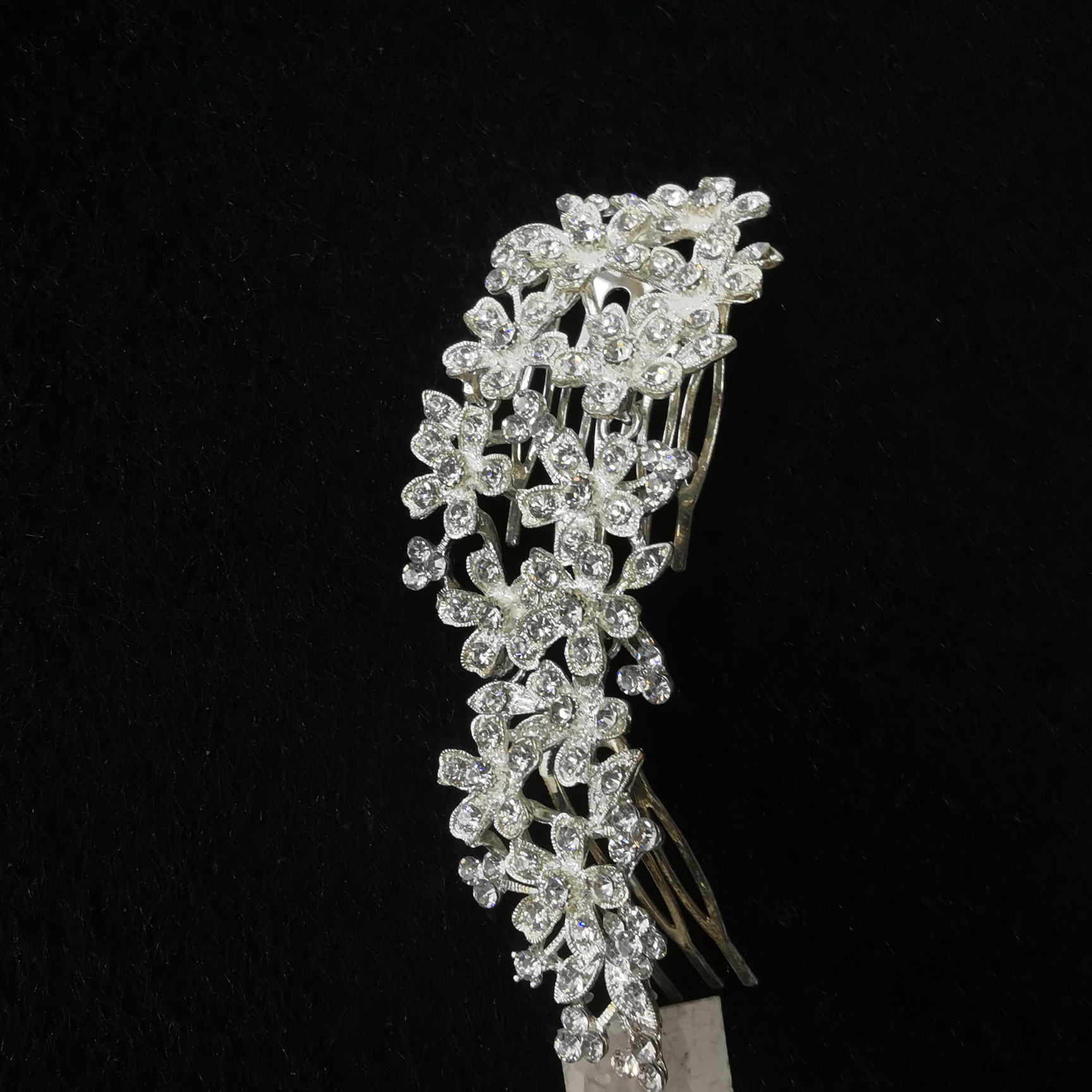 Bride's wedding rhinestone hair comb hairstyle Pearl bangs medium tooth comb comb lady headdress