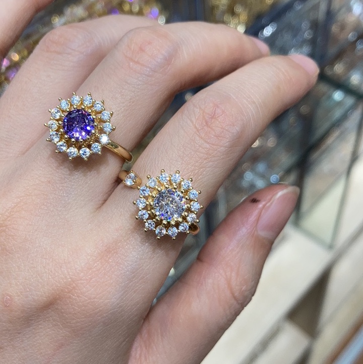 Factory direct sale of alloy diamond ring 1