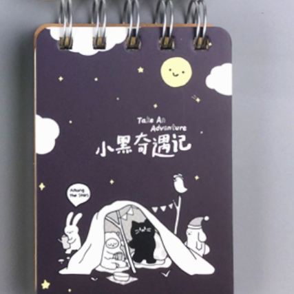 The Donghu Paper Products Unicorn, Korean cartoon in's, is selling mini portable coil notebooks and Deep Blue cloud notebooks