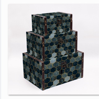 A set of three jewelry boxes