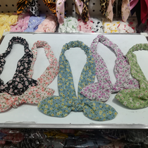Korean version popular small floral head with rabbit ears