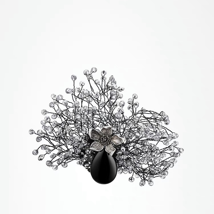 Diamond studded brooch