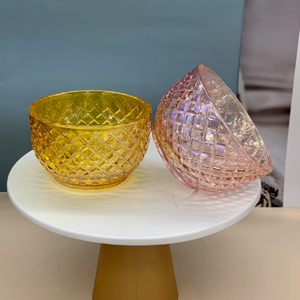 Stained glass candlestick decoration works 086