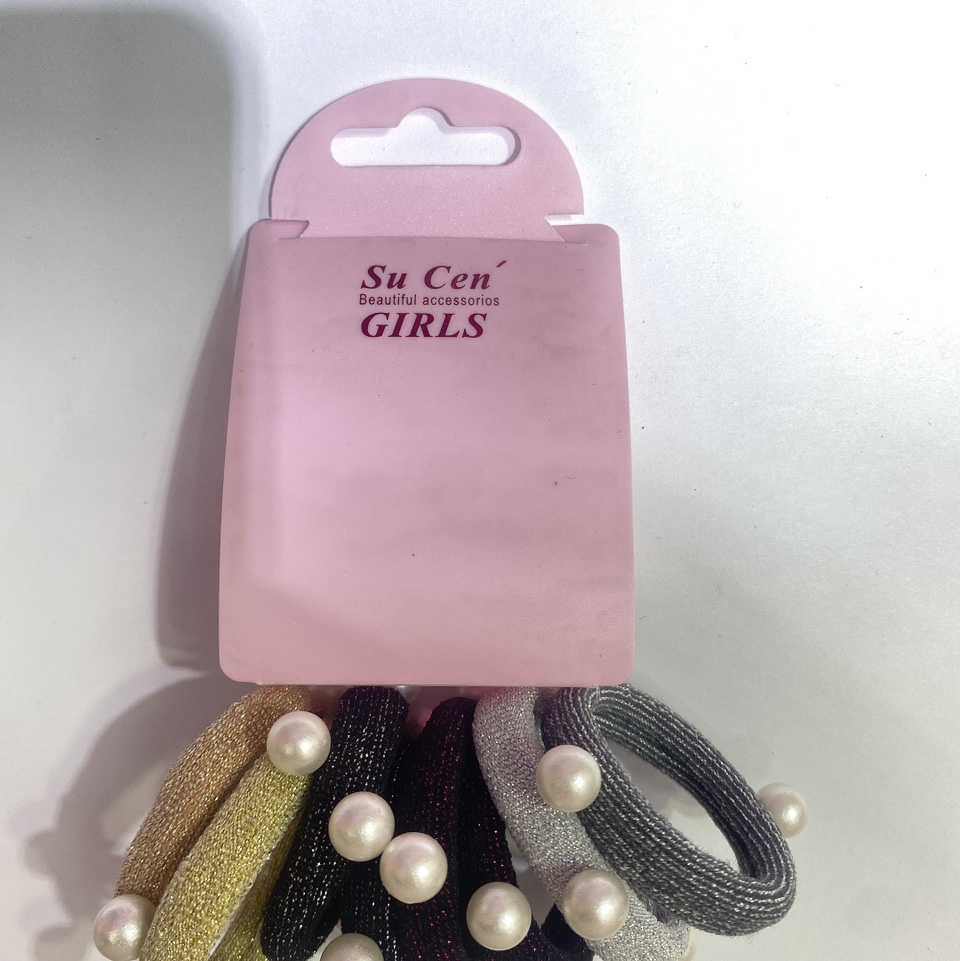 韩版爆款尼龙皮筋加珍珠8个/卡图