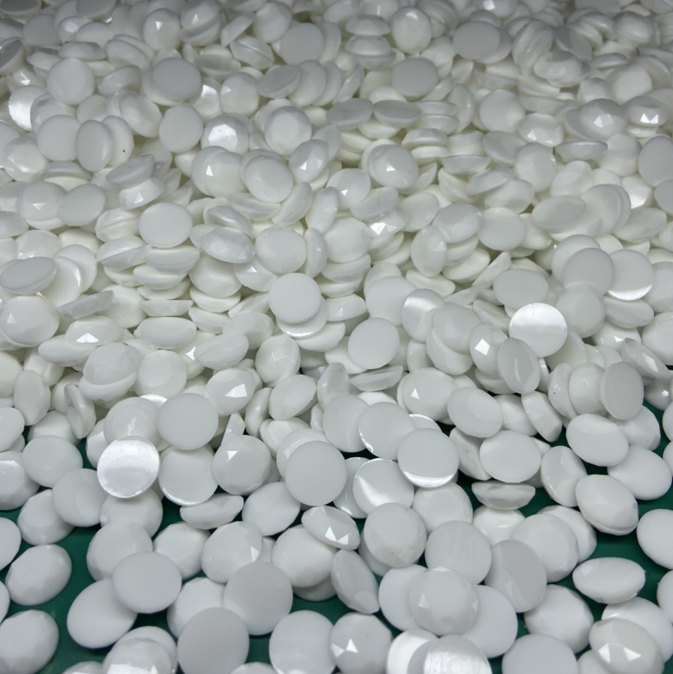 Best-selling round 12 solid white printable resin AB glue jewelry accessories