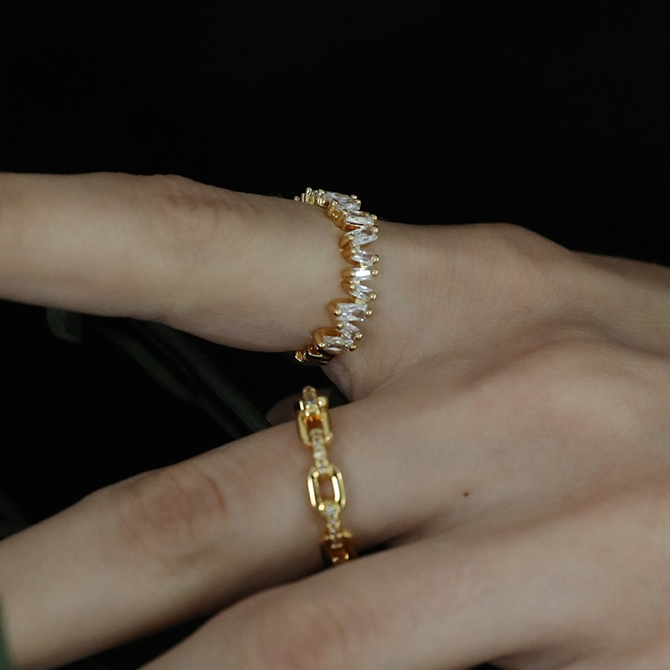 Korean flash diamond Sparkly ring ring ring ring slimming index finger ring