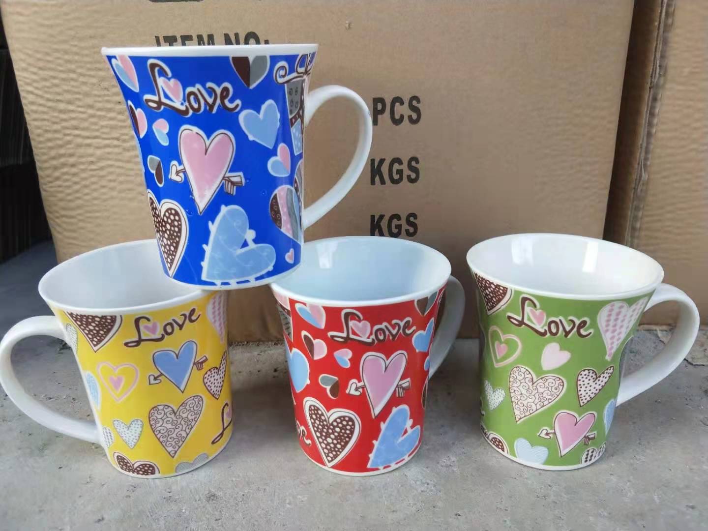 Love Horn Cup Coffee Cup Simple Coffee Cup Water Cup Simple Water Cup Ceramic Cup details Picture