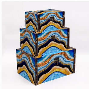 European-style retro household cosmetics storage box, organizing box, clothes storage box, travel photography props