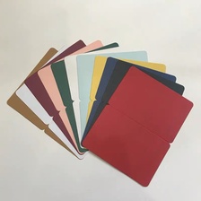贺卡信笺彩色DIY折叠空白对折卡片纯色创意手绘祝福节日通用贺卡