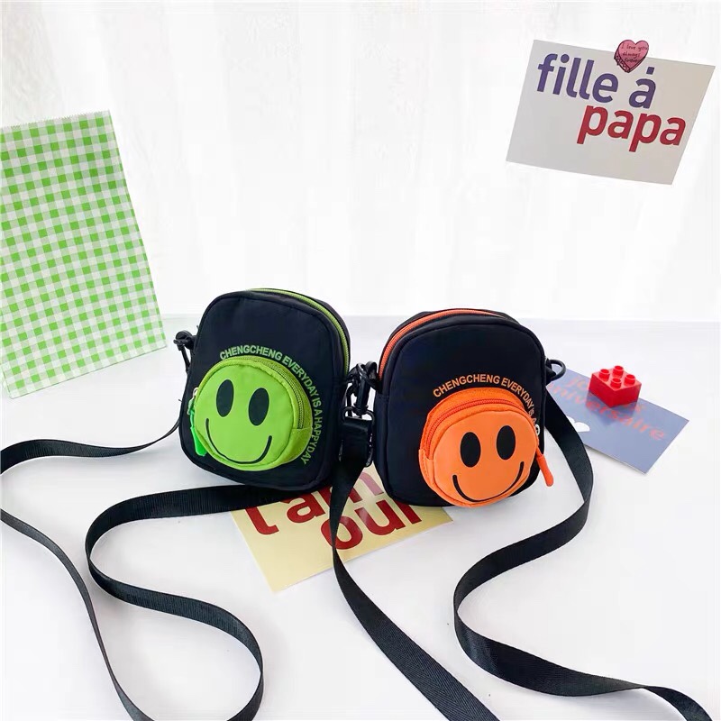 Smiling face children's bag new cute kid crossbody bag Handsome boy backpack Fashion small bag boy bag