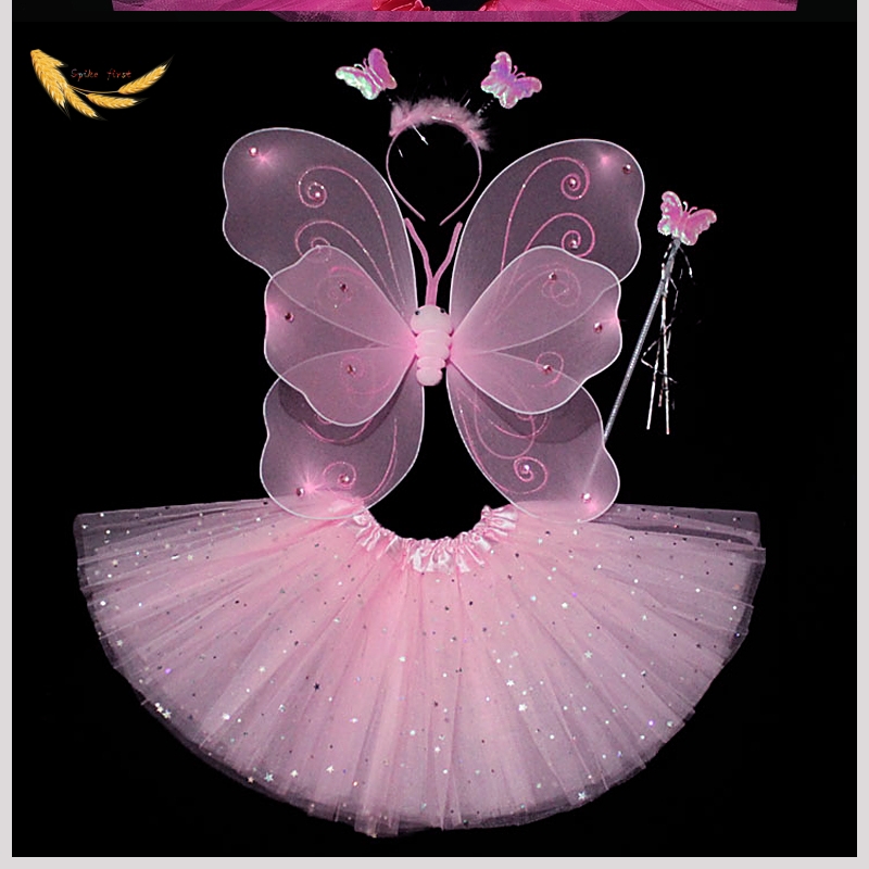 万圣节套装花仙子小精灵演出服圣诞节女童公主裙蝴蝶翅膀儿童服装24