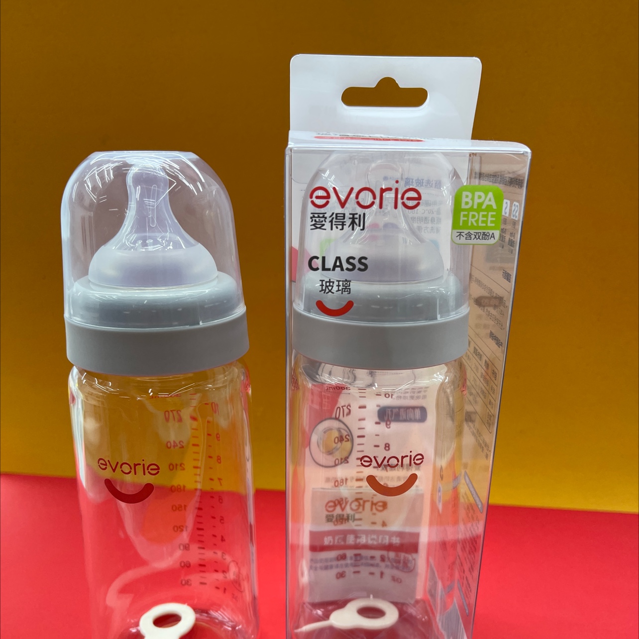 爱得利evorie晶钻宽口径玻璃奶瓶（300ml)详情5
