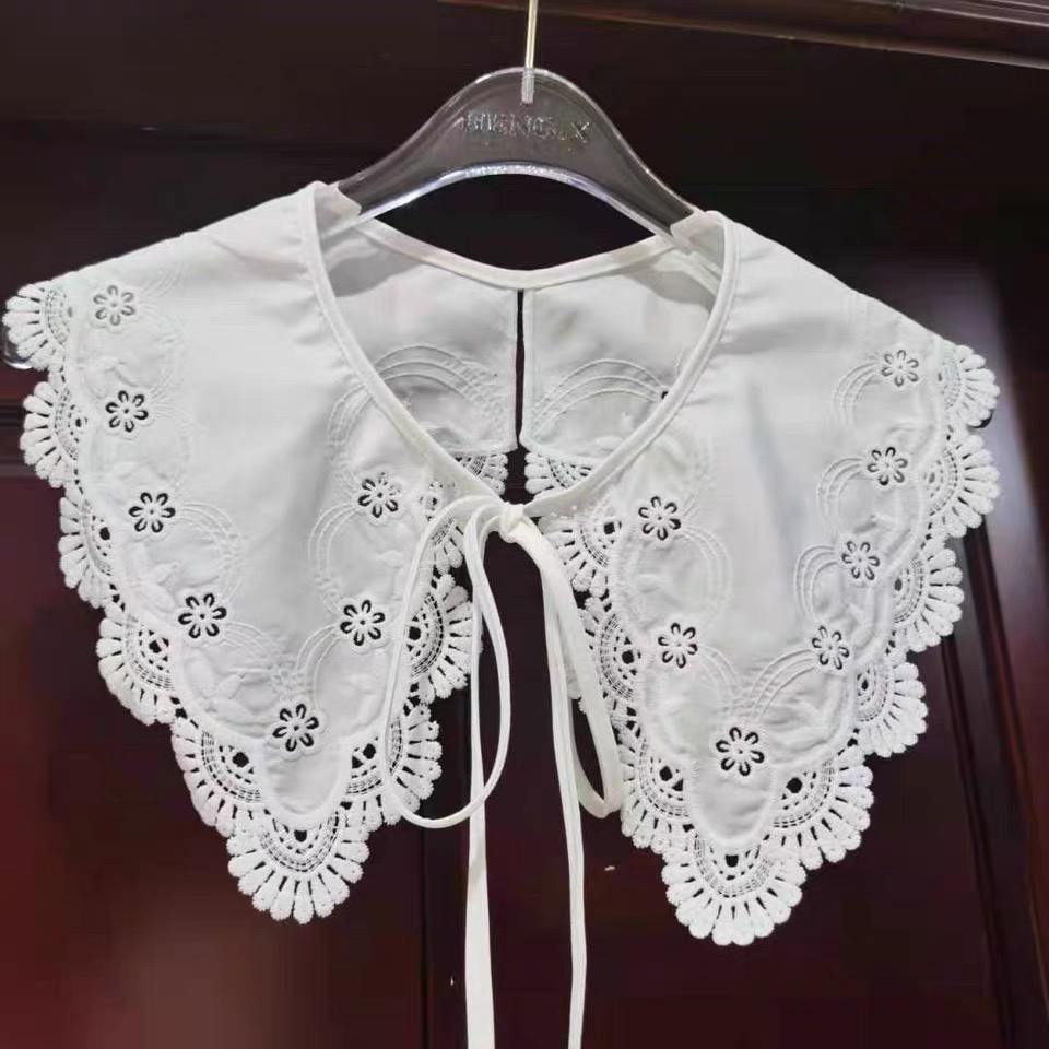 Collar Accessories Summer 2021 new embroidered shawl false collar women's dress with collar doll collar dress New 6