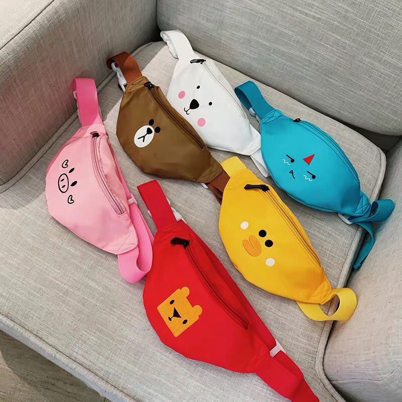 New boys and girls Fanny pack cartoon cute chest bag Korean version of boys and girls fashion crossbody bag fashion children's bag