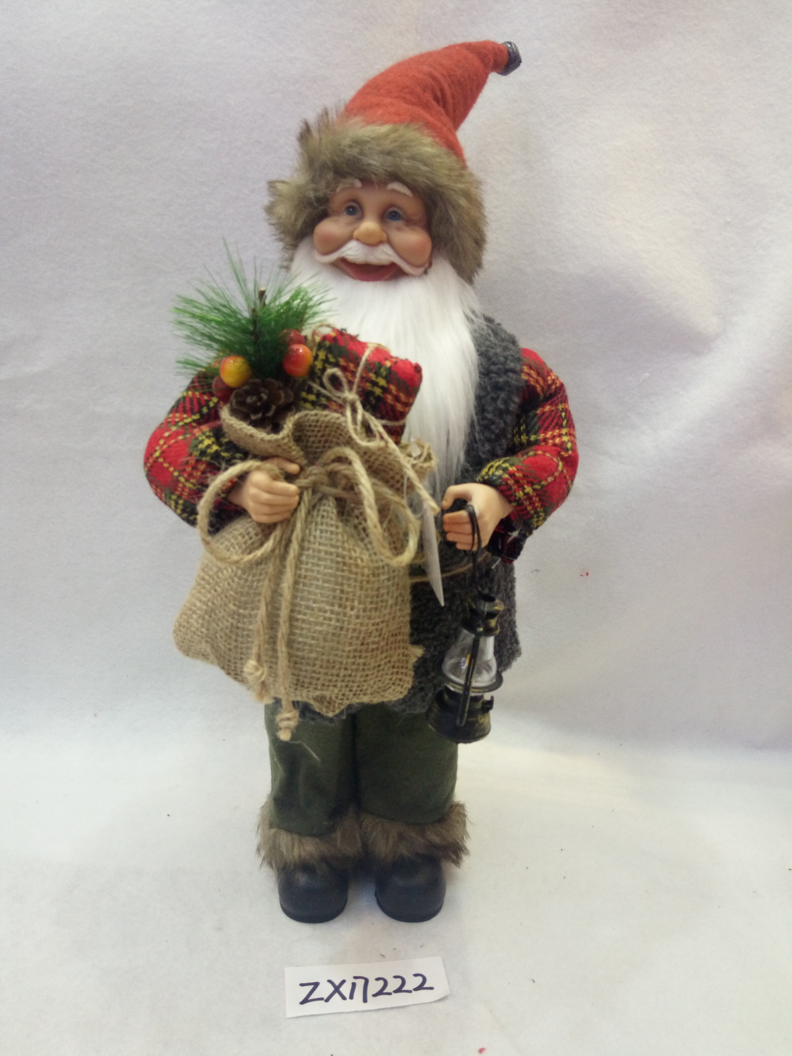 Lc Black Lamb Wool Scottish Style 45Cm Santa Claus Factory Direct Sales Application Scenario