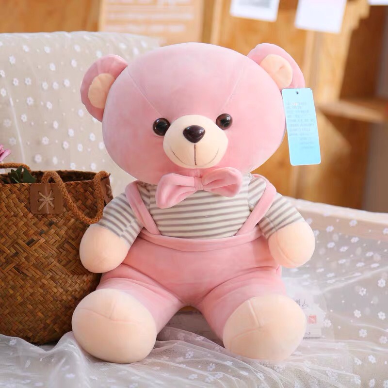 Pink girl heart little bear doll soft soft down cotton teddy bear cute super cute girl Muppet doll doll