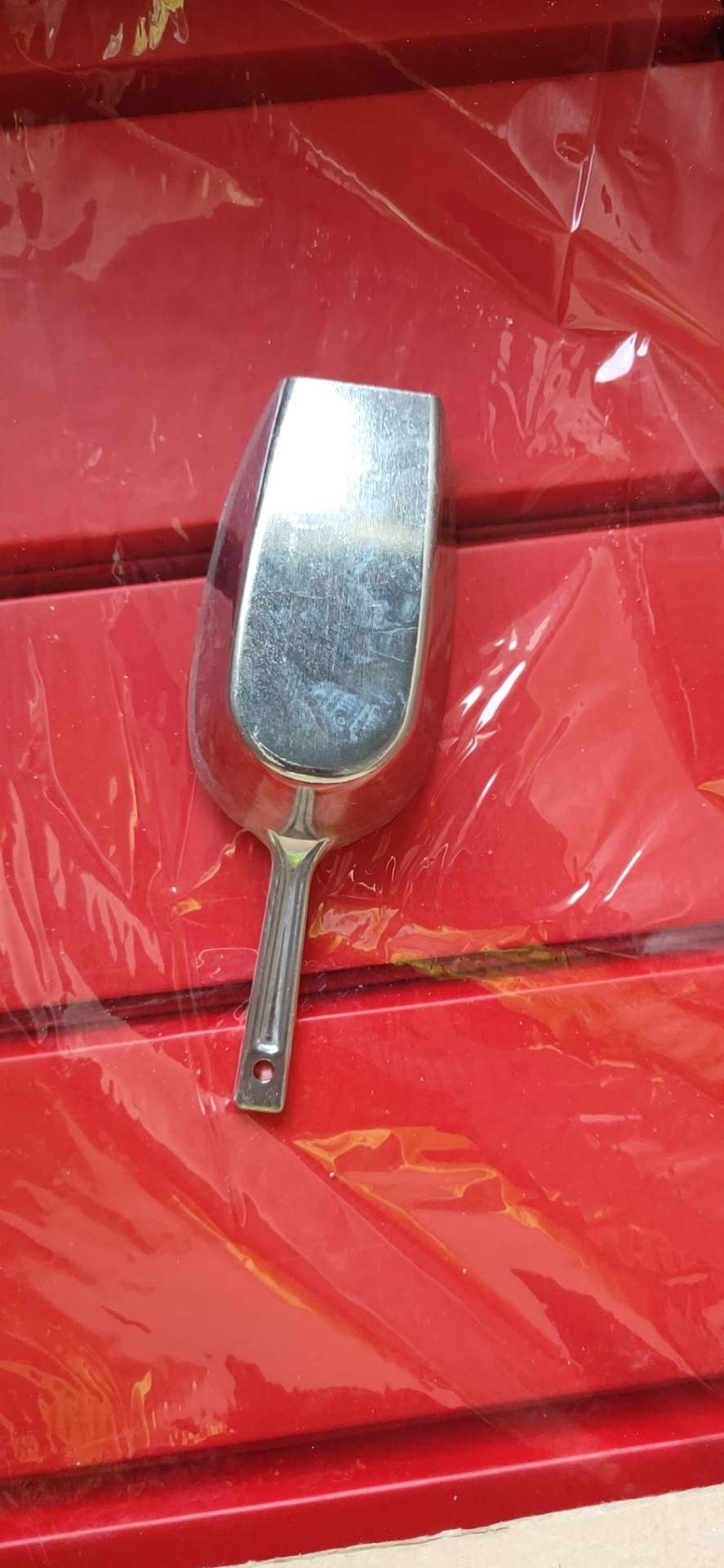 135mm aluminum alloy ice spatula, supermarket food spatula, mini accessory spatula, powder spatula Specification drawing