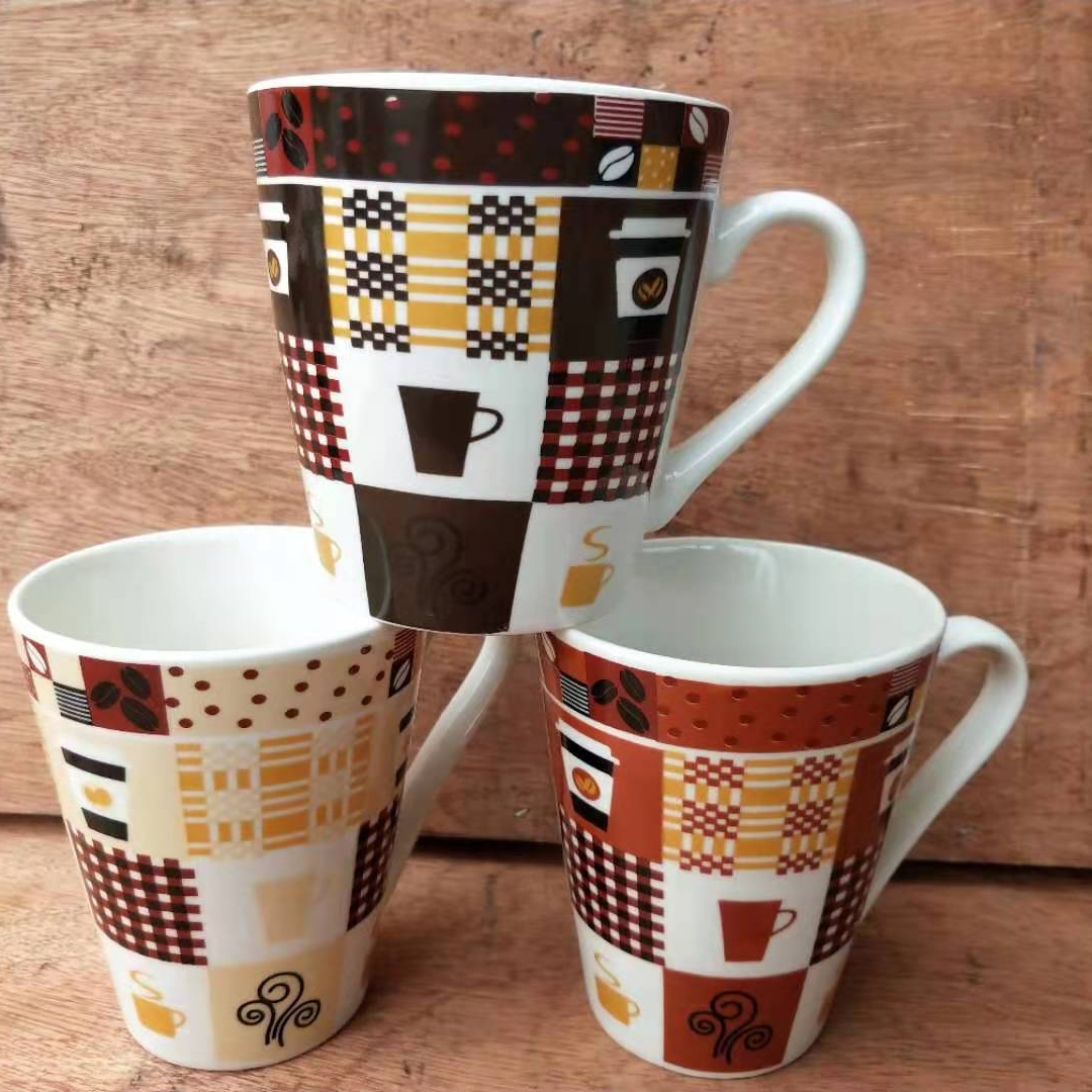 Coffee V-Shaped Cup Typical Coffee Cup Water Cup Ceramic Cup Simple Coffee Cup