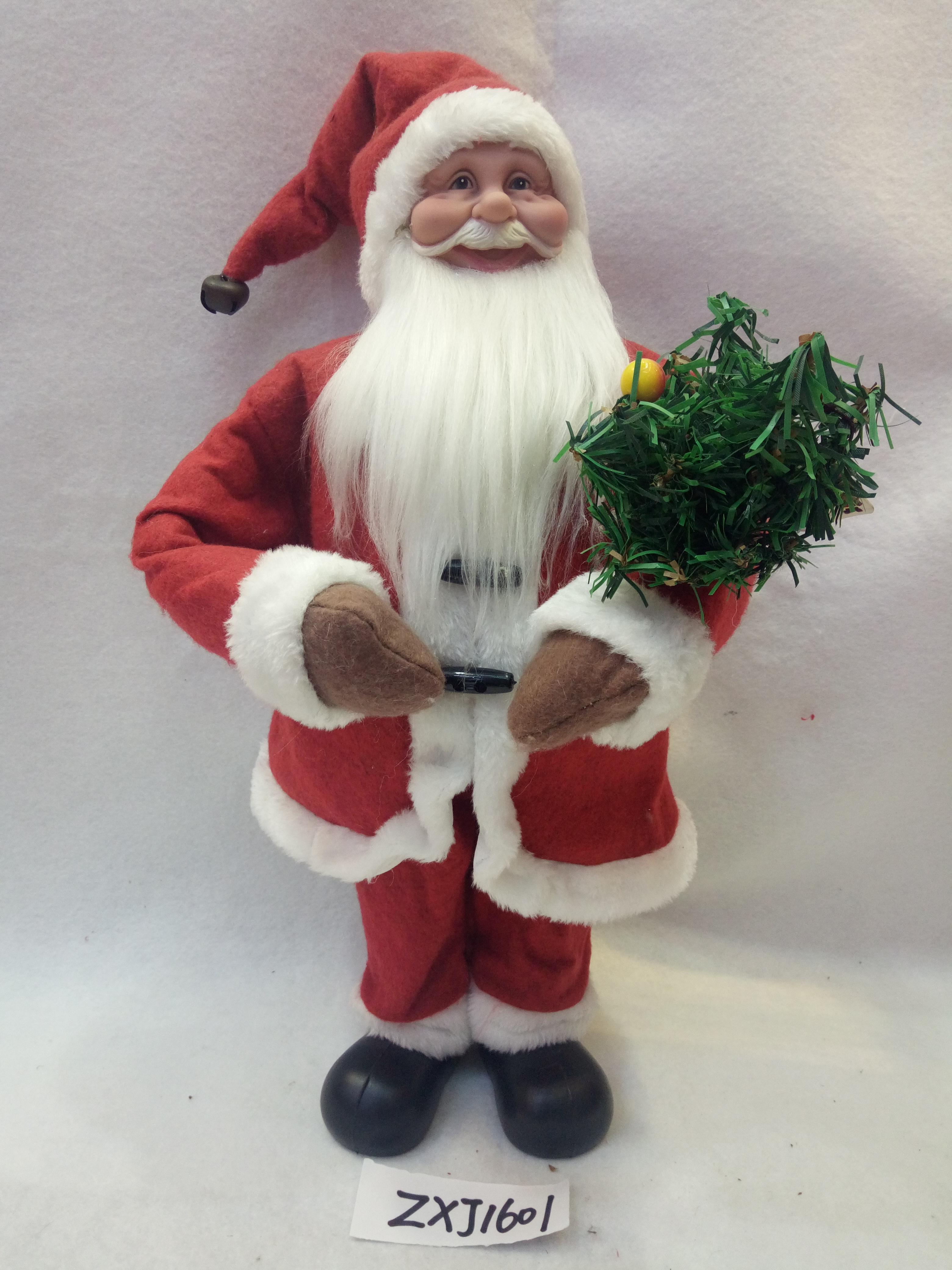 LC黑白毛手提灯45cm圣诞老公公厂家直销详情3