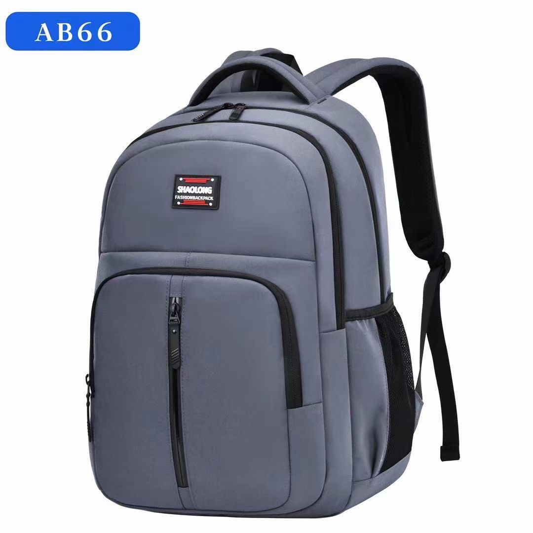 高中生电脑双肩包A66灰色。
