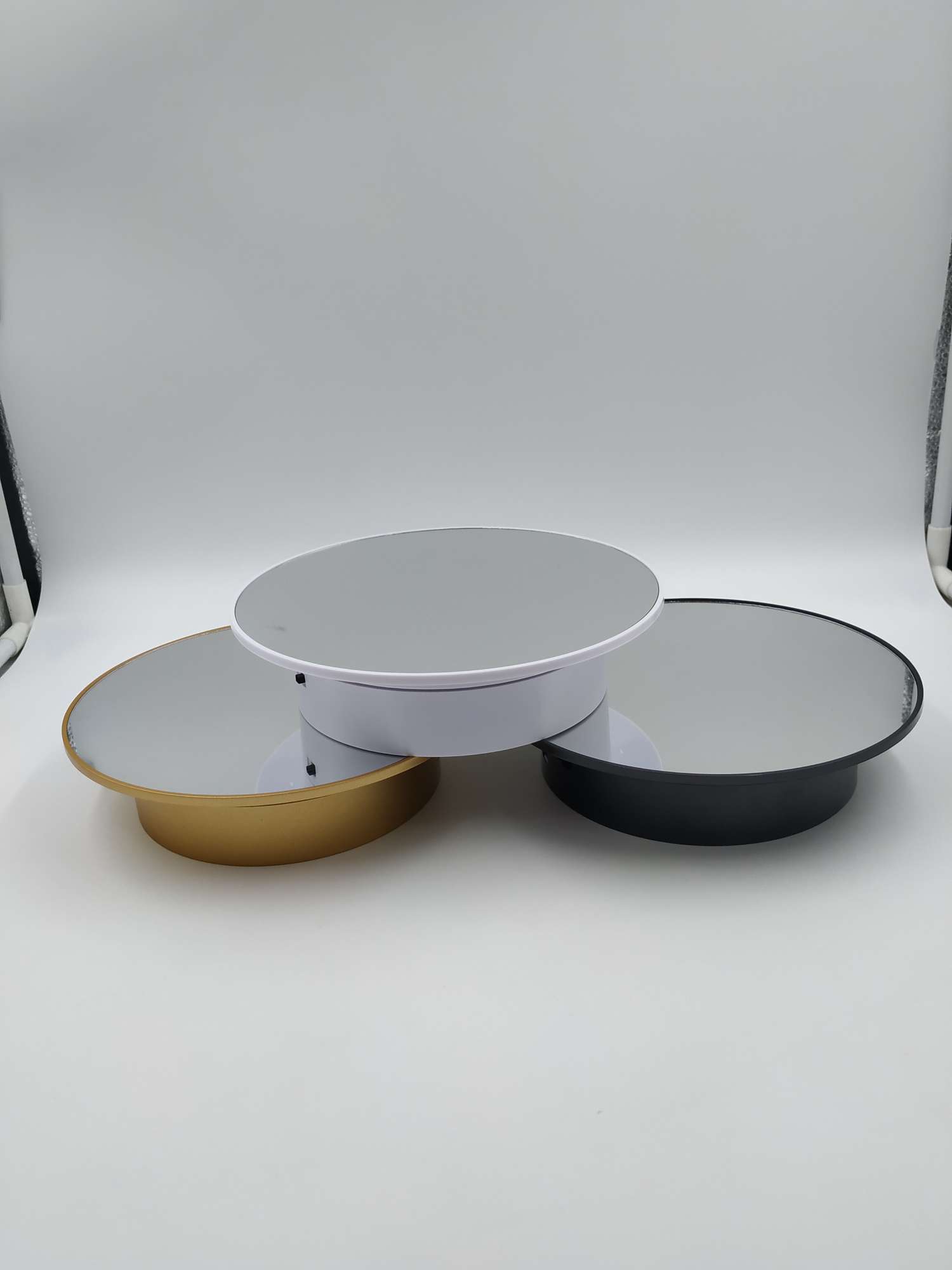 New usb cable display base 20 display stand rotating disk for export wholesale, black and white pic 1