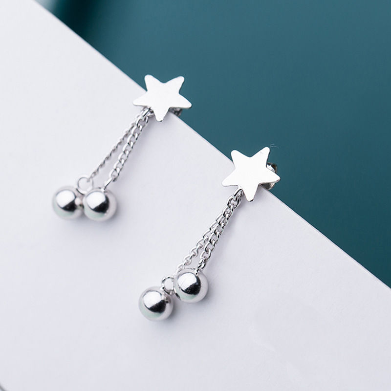 C-75 Bright star shining gentle every day senior sense light luxury mini compact zircon earrings