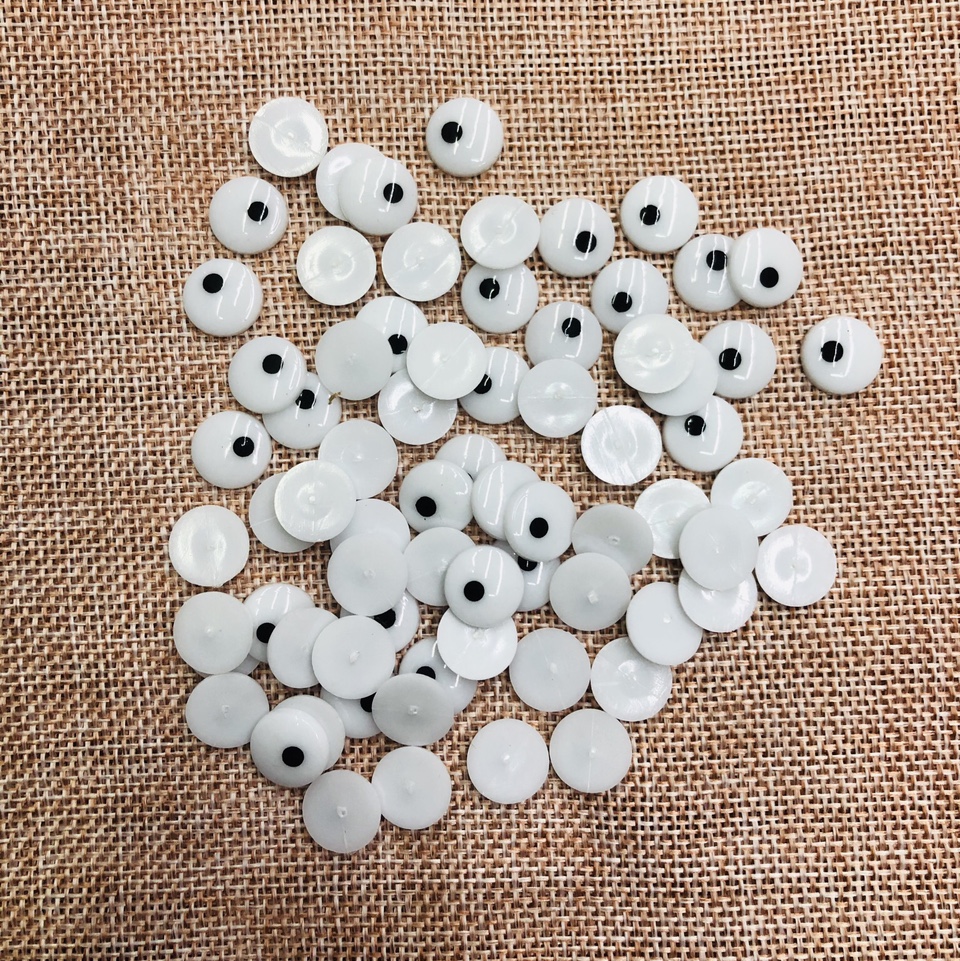 Diy手工眼睛 12毫米平底毛球眼睛 平底黑色眼睛毛绒玩具平底眼睛 厂家直销 量大价优