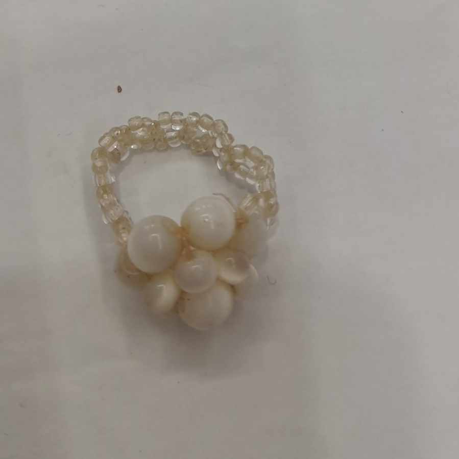 Bead ring for women 8/0 m bead niche original design pure handcrafted lovely fresh floral ring 90