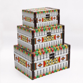 Wooden small box, jewelry, lipstick, desktop storage box with lock, jewelry box, hair accessory organizing box