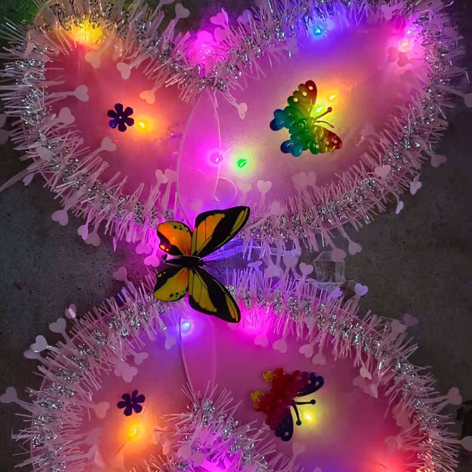 金丝发光蝴蝶翅膀地摊热卖发光儿童玩具