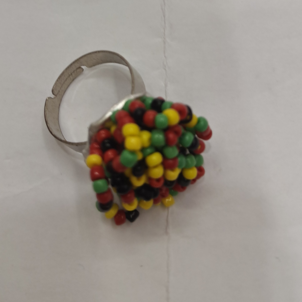 Bead ring for women 8/0 m bead niche original design pure handmade lovely fresh floral ring 86 thumbnail