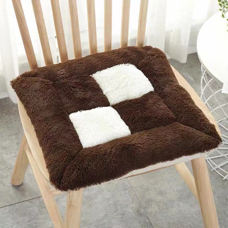 厂家批发毛绒垫椅垫坐垫正方形居家办公室坐垫多色可选择详情图4
